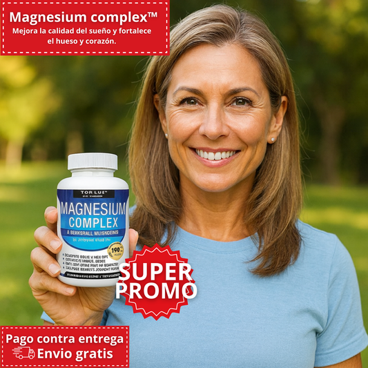 MAGNESIUM COMPLEX™: 90 Capsulas | Duerme Mejor, Sin Calambres y Sin Estrés
